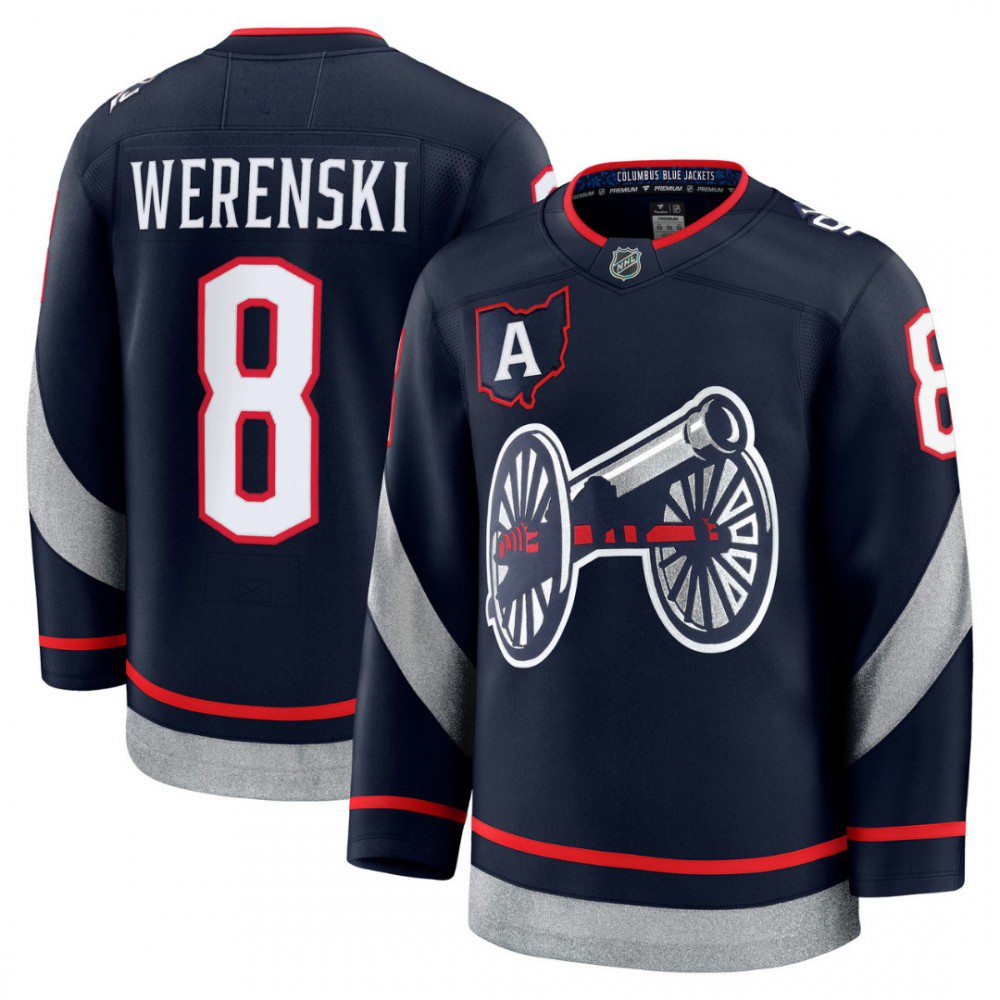 Zach Werenski Columbus Blue Jackets 2025 NHL Stadium Series Premium Jersey - Navy-Pro Kit Vault | Brand New 26/27 Sports Jerseys